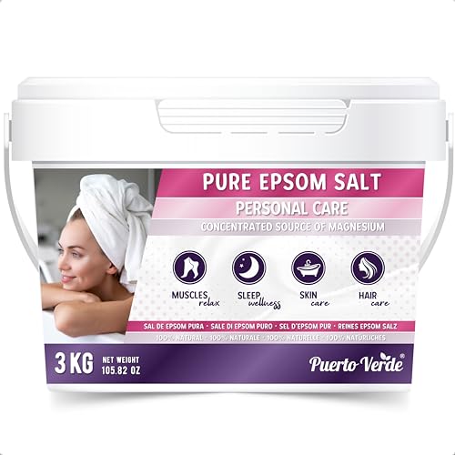 Puerto Verde • Epsom Salz 3 Kg. Konzentrierte Magnesium Quelle. Bittersalz aus...