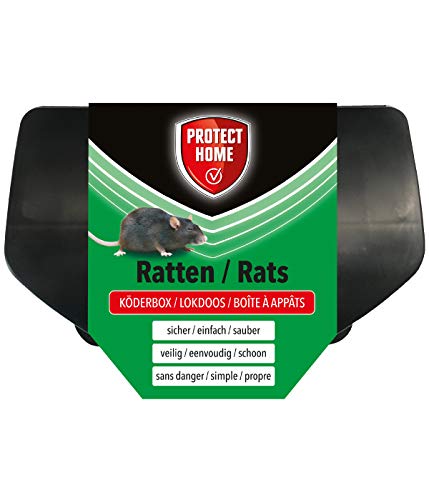 PROTECT HOME Ratten Köderbox für Rattengift, sichere Ausbringung von...