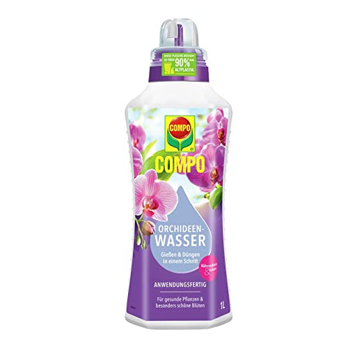Compo Orchideen Wasser, Anwendungsfertig, Nährstoffreich und kaliumarm, 1 Liter