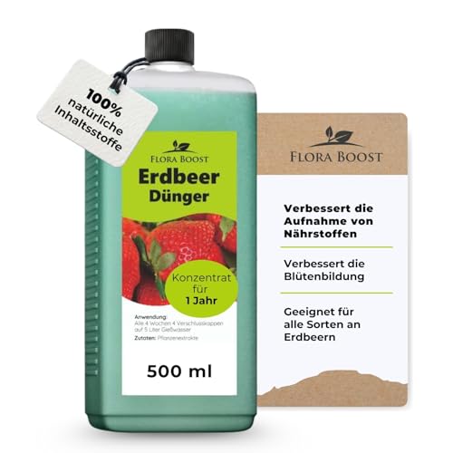 Konfitee Erdbeer Dünger Flora Boost 500ml I Für bis zu 100L Gießwasser I...