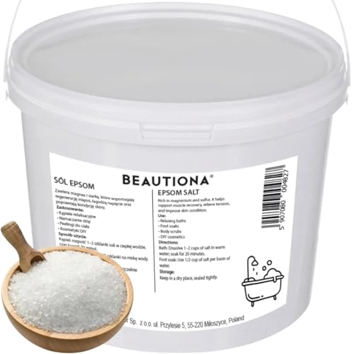 Epsom-Salz (Bittersalz) 1 kg – Reines Magnesiumsulfat als Badesalz zur...