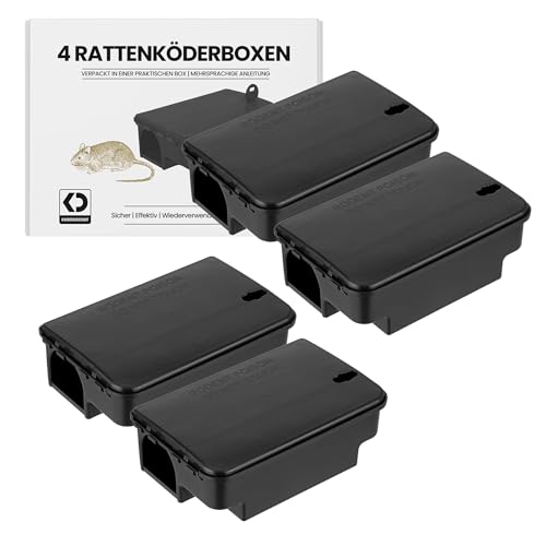 Köder-Discount Rattenfalle für Giftköder (Köder Nicht enthalten) – 4...