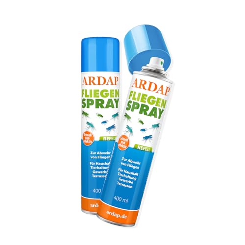 ARDAP Repell Fliegenspray 2 x 400ml - Bestes Mittel gegen Fliegen - Fliegenspray...