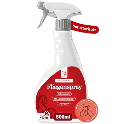ForeverHorse Fliegenspray Pferd - 500ml Insektenspray als Pferde Zubehör -...