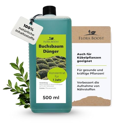 Konfitee Buchsbaum Dünger Flora Boost 500ml I Für bis zu 100L Gießwasser I...