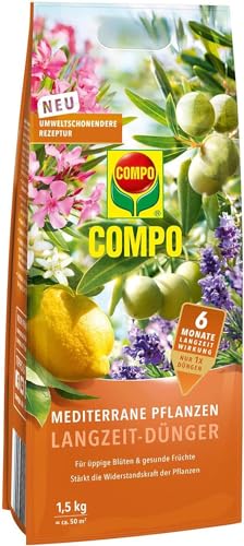COMPO Mediterrane Pflanzen Langzeit-Dünger, Umweltschonendere Rezeptur, 6...