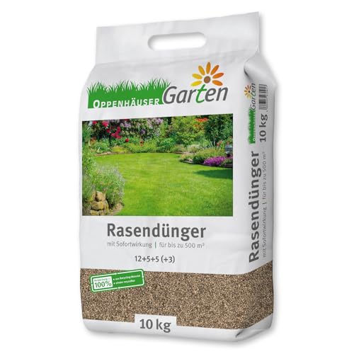 OPPENHÄUSER Rasendünger Herbst 10kg bis 500m² - Sofortwirkung für...