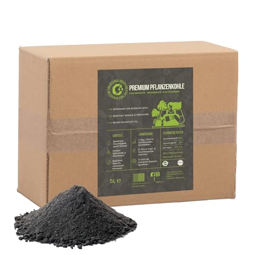 Premium Pflanzenkohle für Boden – Natürlicher Bodenverbesserer für Gärten,...
