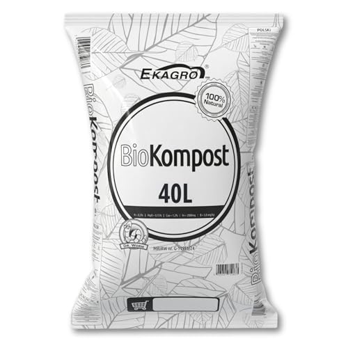 Ekagro Wurmhumus für Pflanzen | 100% Natürlich Humus Erde 40L | Organischer...