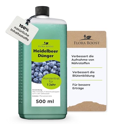 Konfitee Heidelbeer Dünger Flora Boost 500ml I Für bis zu 100L Gießwasser I...