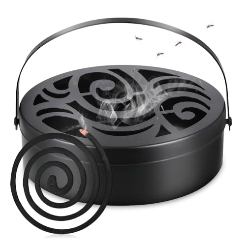 Aoreun Moskito Spulenhalter, Edelstahl Mückenspirale Behälter mit Deckelgriff,...