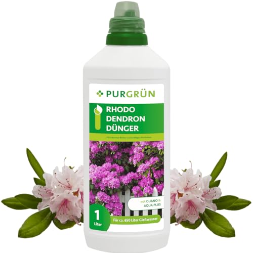 Purgrün® Rhododendrondünger 1 Liter – Wunderelixier für Farbexplosion &...