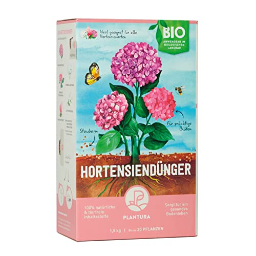 Plantura Bio Hortensiendünger mit 3 Monaten Langzeitwirkung, 1,5 kg für...