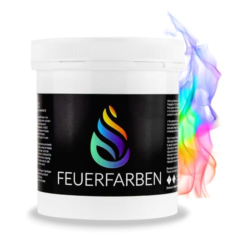 Feuerfarben Pulver für buntes Feuer 250 Gramm für Feuerstellen, Kamin, Ofen,...
