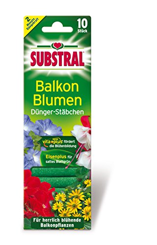 Substral Dünger-Stäbchen für Balkonpflanzen mit Eisen-Plus und 2 Monate...