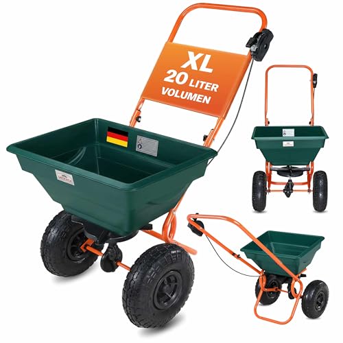 Gardebruk® Streuwagen 20 L Streumenge einstellbar XXL Luftreifen -...