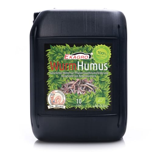 Ekagro BIO Dünger 10L Organisch Wurmhumus | Universaldünger Flüssig für...