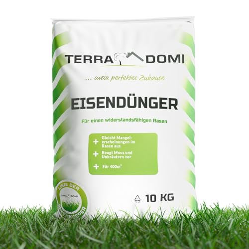 TerraDomi Eisendünger 10kg für ca. 400m² | Turbo-Dünger abgestimmt für...