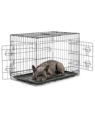 lionto Tiertransportbox für Hunde und Katzen, vielseitiger Transportkäfig mit...
