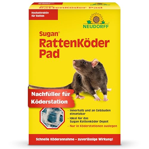 Neudorff - Sugan Ratten-Köder-Pad. Gebrauchsfertige Portionsköder mit...