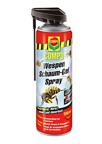 COMPO Wespen Schaum-Gel-Spray inkl. Sprührohr, Sofort- und Langzeitwirkung, 500...
