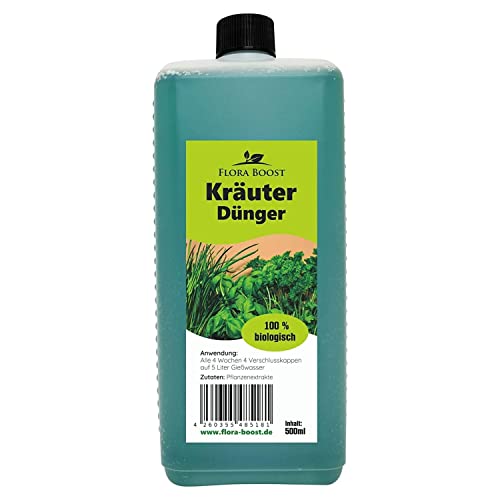 Konfitee Kräuter Dünger Flora Boost 500ml I Für bis zu 100L Gießwasser I...