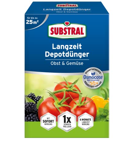 Substral Langzeit Depotdünger Obst & Gemüse, für Tomate, Zucchini, Paprika,...
