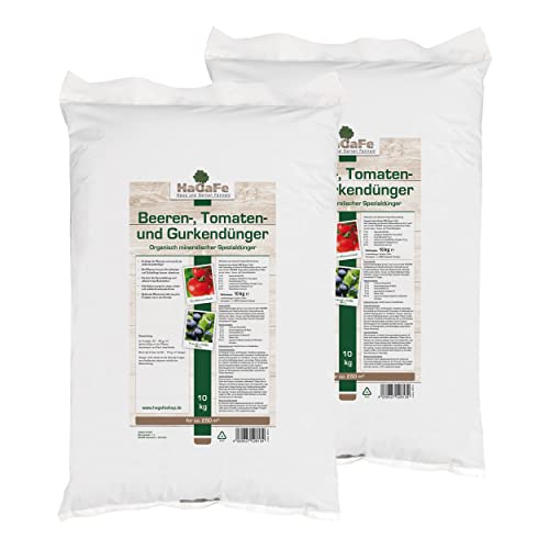 HaGaFe Beerendünger Tomatendünger Gurkendünger Gemüsedünger (20 kg (2 x 10...