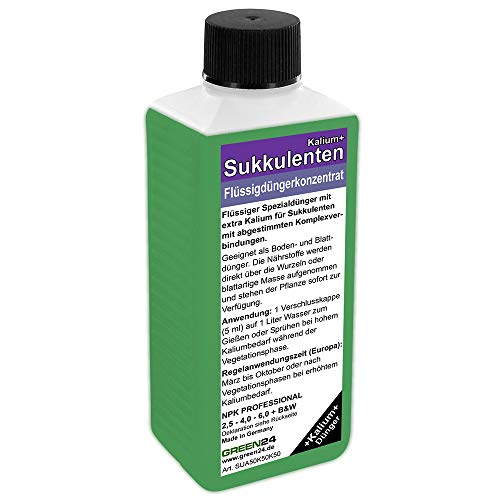 GREEN24 Sukkulenten-Dünger Kakteen-Dünger Kalium+ mit extra Kalium, Premium...