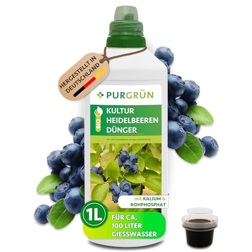 Purgrün® Bio-Kulturheidelbeeren-Dünger 1 Liter – Organische Rezeptur –...