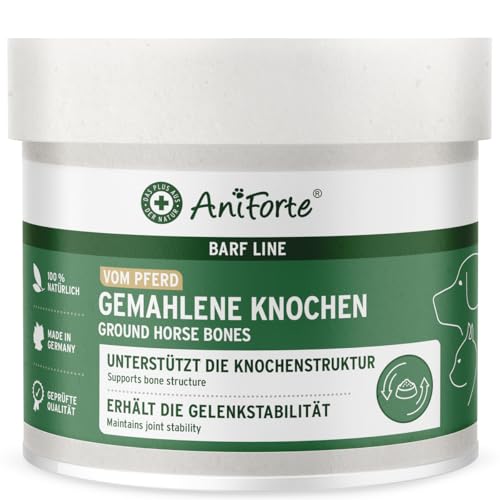 AniForte Gemahlene Knochen vom Pferd für Hunde & Katzen 500 g - Natürliches...