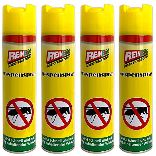 HAC24 4er Set Wespen Spray 400 ml Wespenspray Wespennest Bekämpfung...