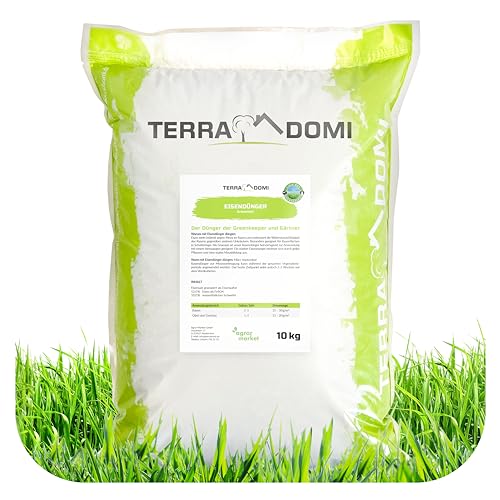 TerraDomi Eisendünger 10kg für ca. 400m² | Turbo-Dünger abgestimmt für...