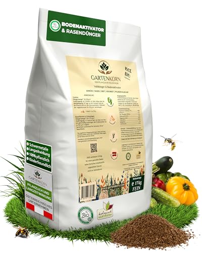 Gartenkorn Bio Bodenaktivator & Rasendünger [17 kg/130-170 m²]–...