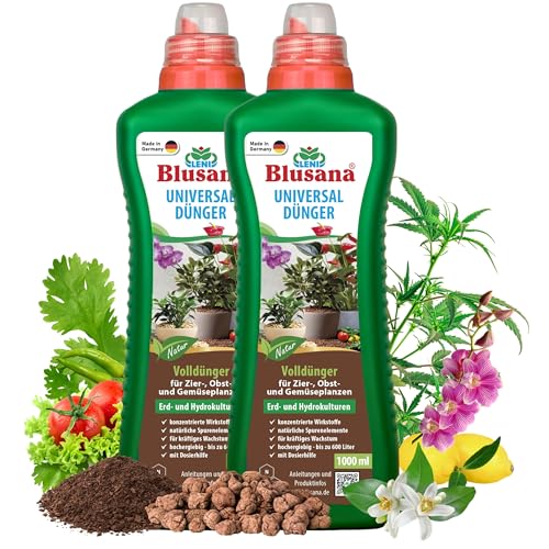 Blusana Premium Universal Flüssigdünger NPK Dünger 6-3-6 für Zierpflanzen...