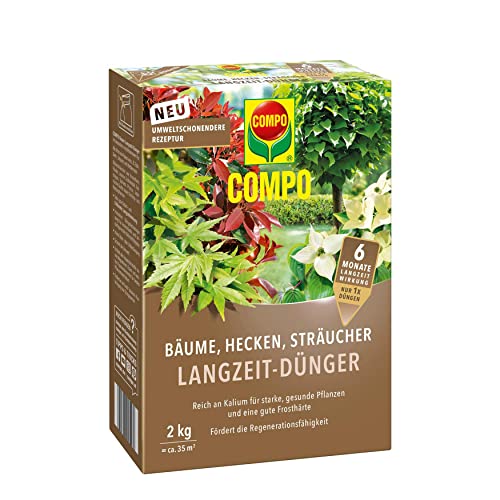 COMPO Bäume, Hecken, Sträucher Langzeit-Dünger, Umweltschonendere Rezeptur, 6...