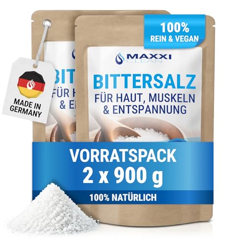 Maxxi Clean | 2x 900 g hochreines Bittersalz | Badesalz für Wellness &...
