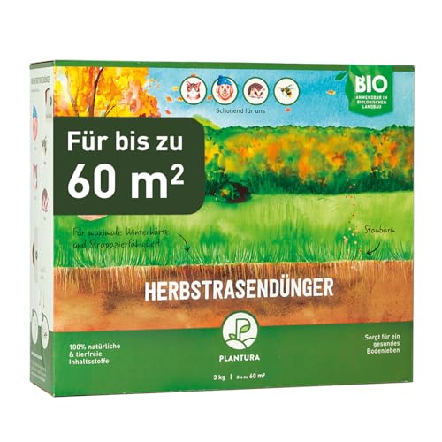 Plantura Bio-Herbstrasendünger, 3 Monate Langzeitwirkung, Kaliumdünger für...