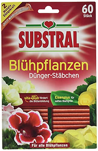 Substral Dünger-Stäbchen für Blühpflanzen mit Eisen-Plus und 2 Monate...