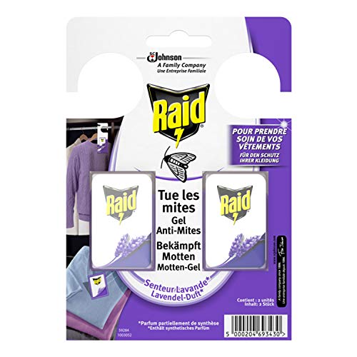 Raid (Paral) Motten-Gel, Mottenschutz für den Kleiderschrank, Mottenfalle mit...
