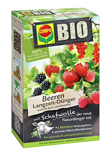 COMPO BIO Beeren Langzeit-Dünger für alle Beerenpflanzen, Kernobst und...