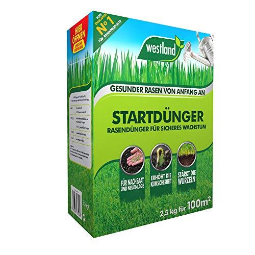 Westland Startdünger, 2,5 kg, 100 m² – Rasendünger abgestimmt auf jungen...