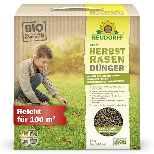 Neudorff Azet HerbstRasenDünger - Organischer Bio-Dünger für 100 m² stärkt...
