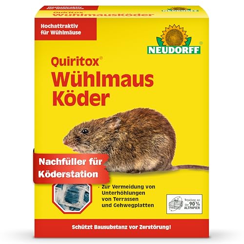 Neudorff Quiritox WühlmausKöder, hochattraktiver Köder für Wühlmäuse zur...