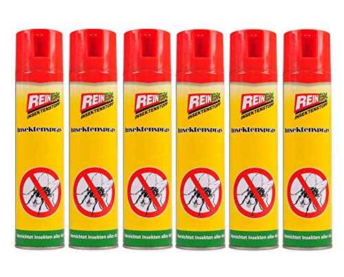 Reinex 6X Insektenspray 400ml Insektenstopp Mückenspray Fliegenspray...