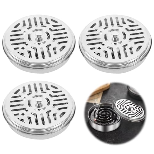 3 Stück Edelstahl Mückenspirale Halter Portable Mückenspirale Behälter...