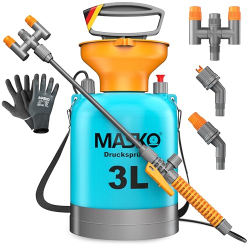MASKO® Drucksprüher säurebeständiges Drucksprühgerät 3L Füllinhalt mit...