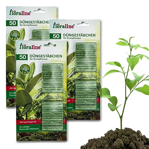 floraline® | 150x Grünpflanzen - Düngestäbchen | pro Stäbchen: Dünger für...