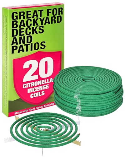 Citronella Räucherspirale – Jede Spule hält 8 Stunden – geeignet für...