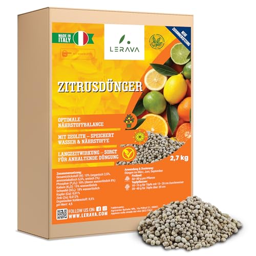 LERAVA® Zitrusdünger (2,7kg) – für kräftiges Wachstum und größere...